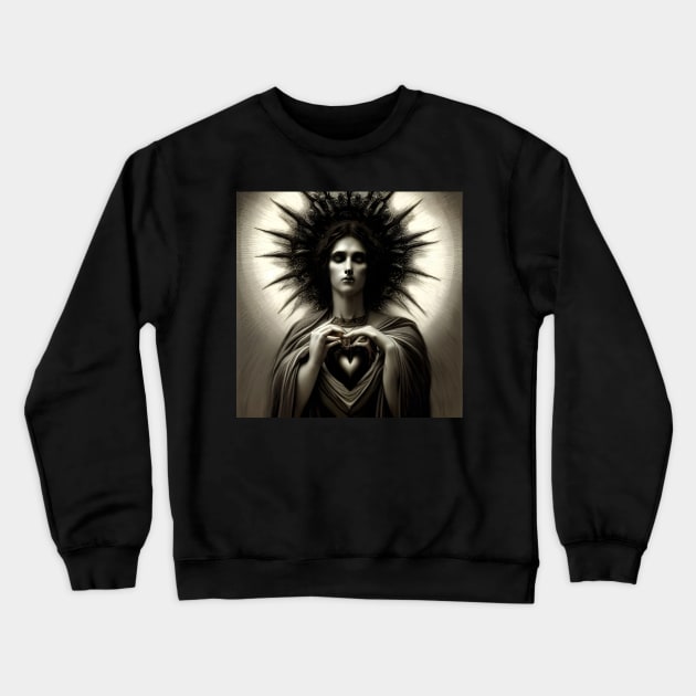 Gothic sacred heart Crewneck Sweatshirt by Roguex